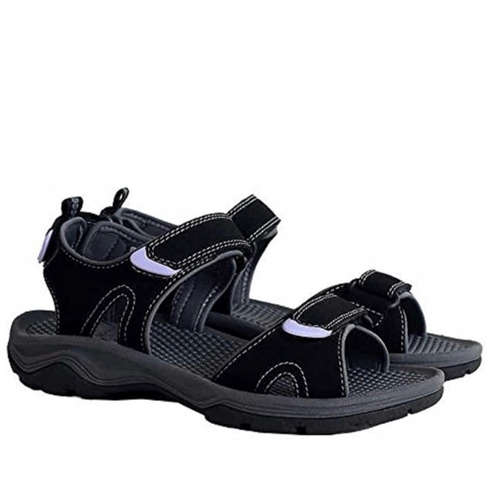 Khombu Coral Black and Purple Sport/Hiking/River Sandals Casual Open Toe Outdoor